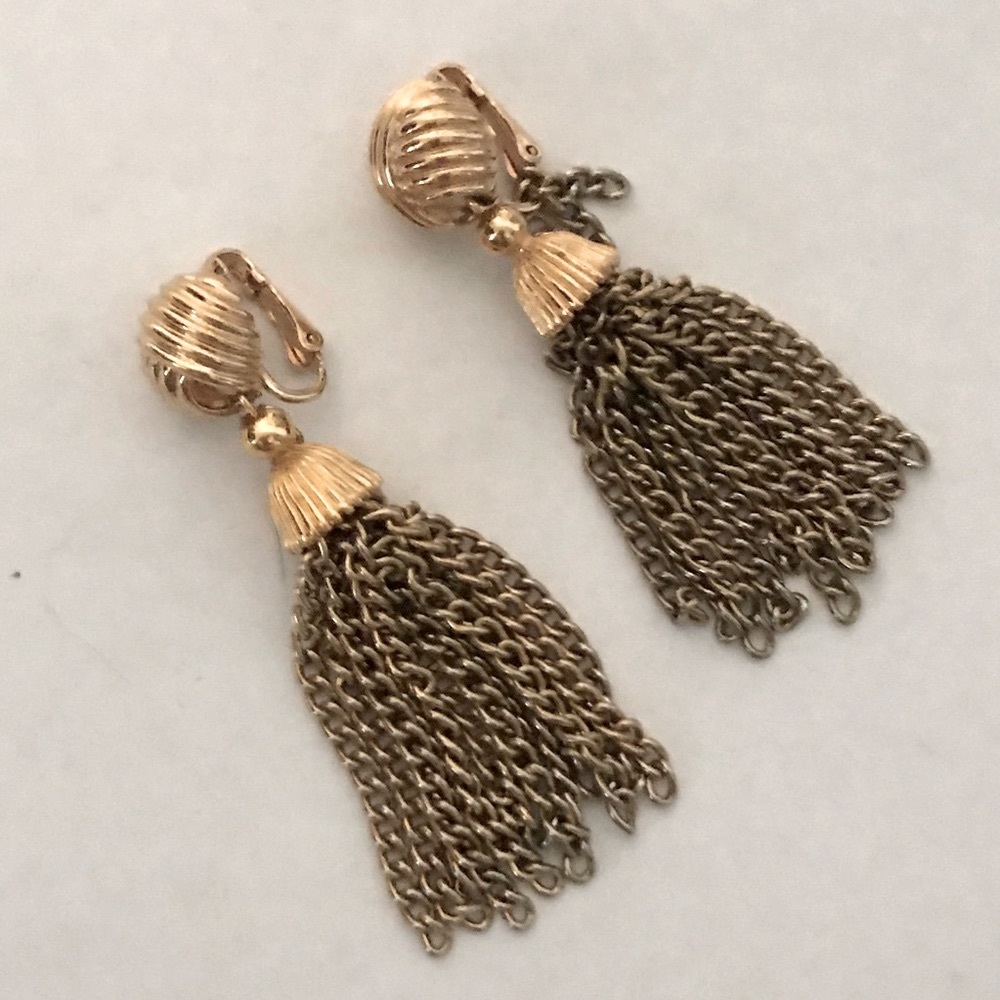 Gold Tassel Earrings